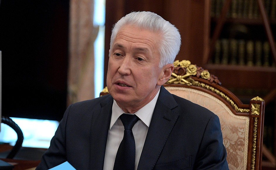 Встреча Президента Российской Федерации с Врио Главы Дагестана Владимиром Васильевым